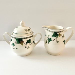 Vintage Noritake Keltcraft Ivy Lane Creamer And Sugar Bowl