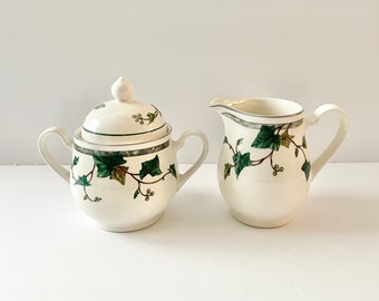 Vintage Noritake Keltcraft Ivy Lane Creamer And Sugar Bowl