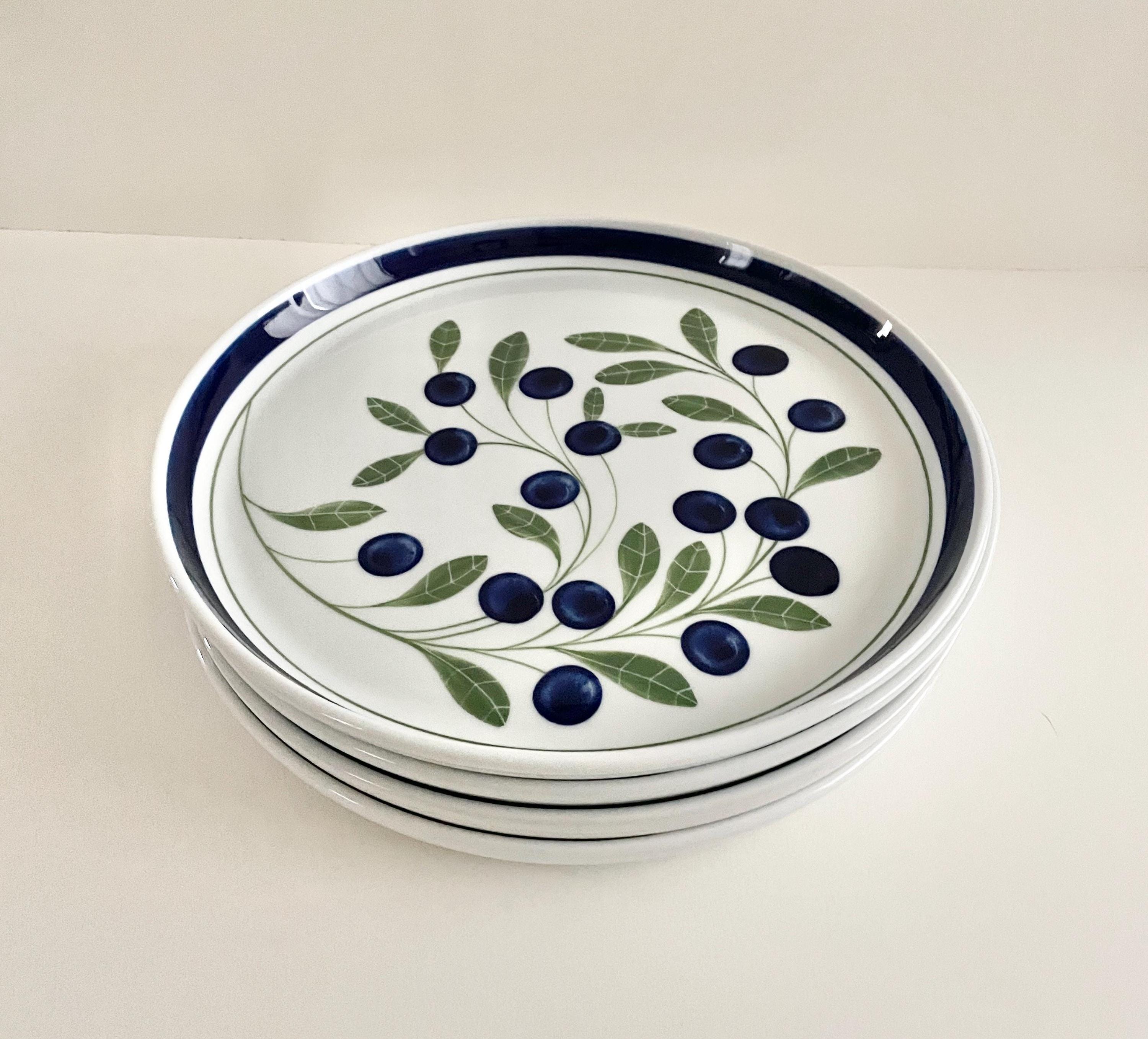Vintage Dansk Berries Hand Painted Dinner Plates Set of 4 - Etsy