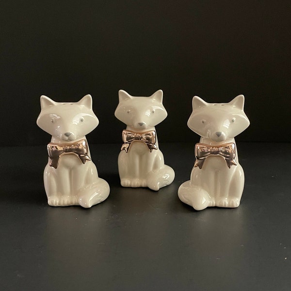 Fox Salt and Pepper Shakers Etsy