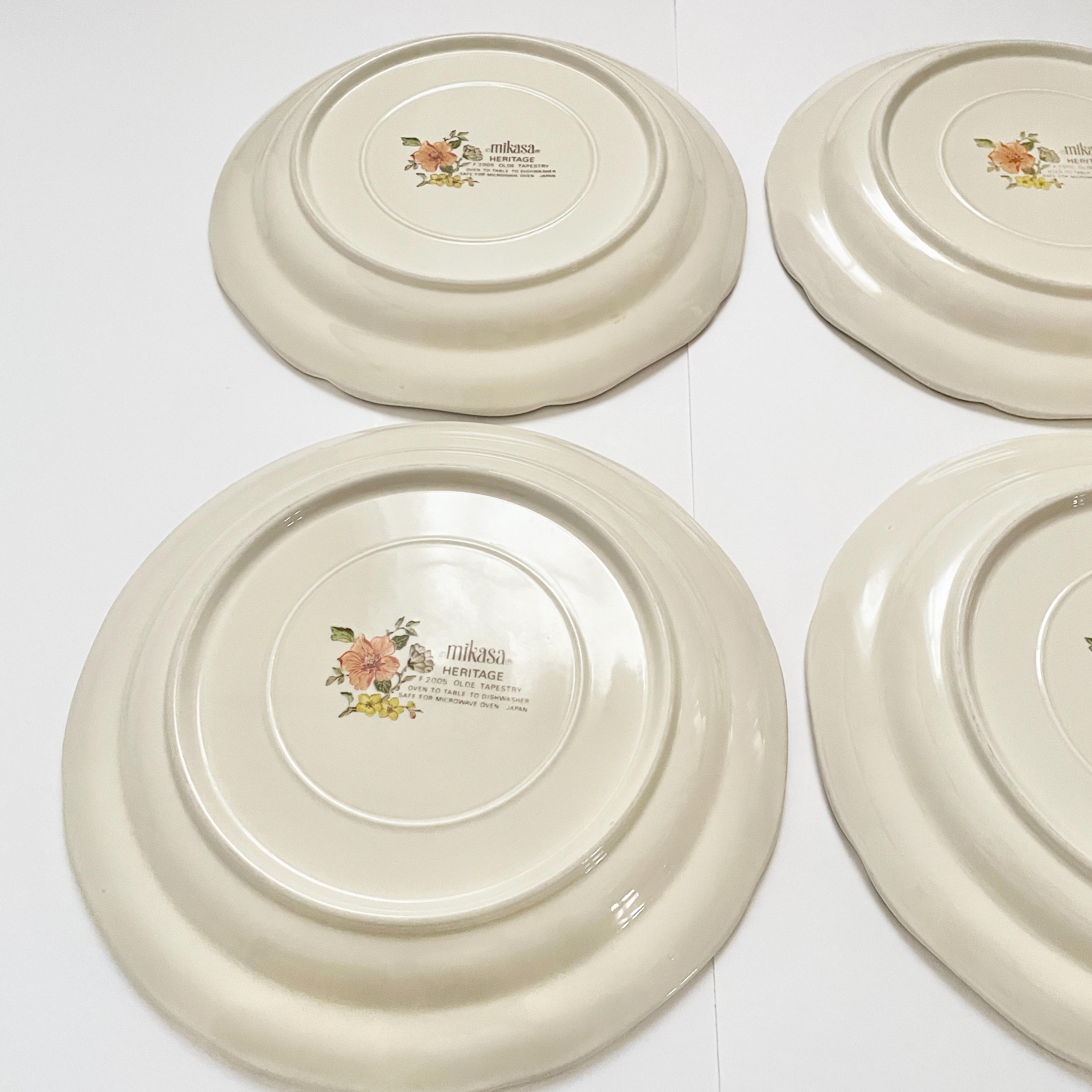 Vintage Mikasa Heritage Olde Tapestry Dinner Plates - Etsy