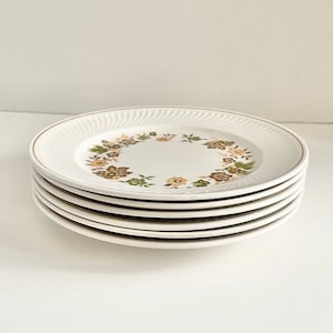 Vintage Midland Enterprises Japan herfst Ironstone saladeborden set van 6 inch