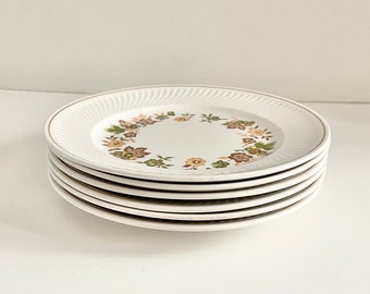 Vintage Midland Enterprises Japan Autumn Ironstone Salad Plates Set of 6