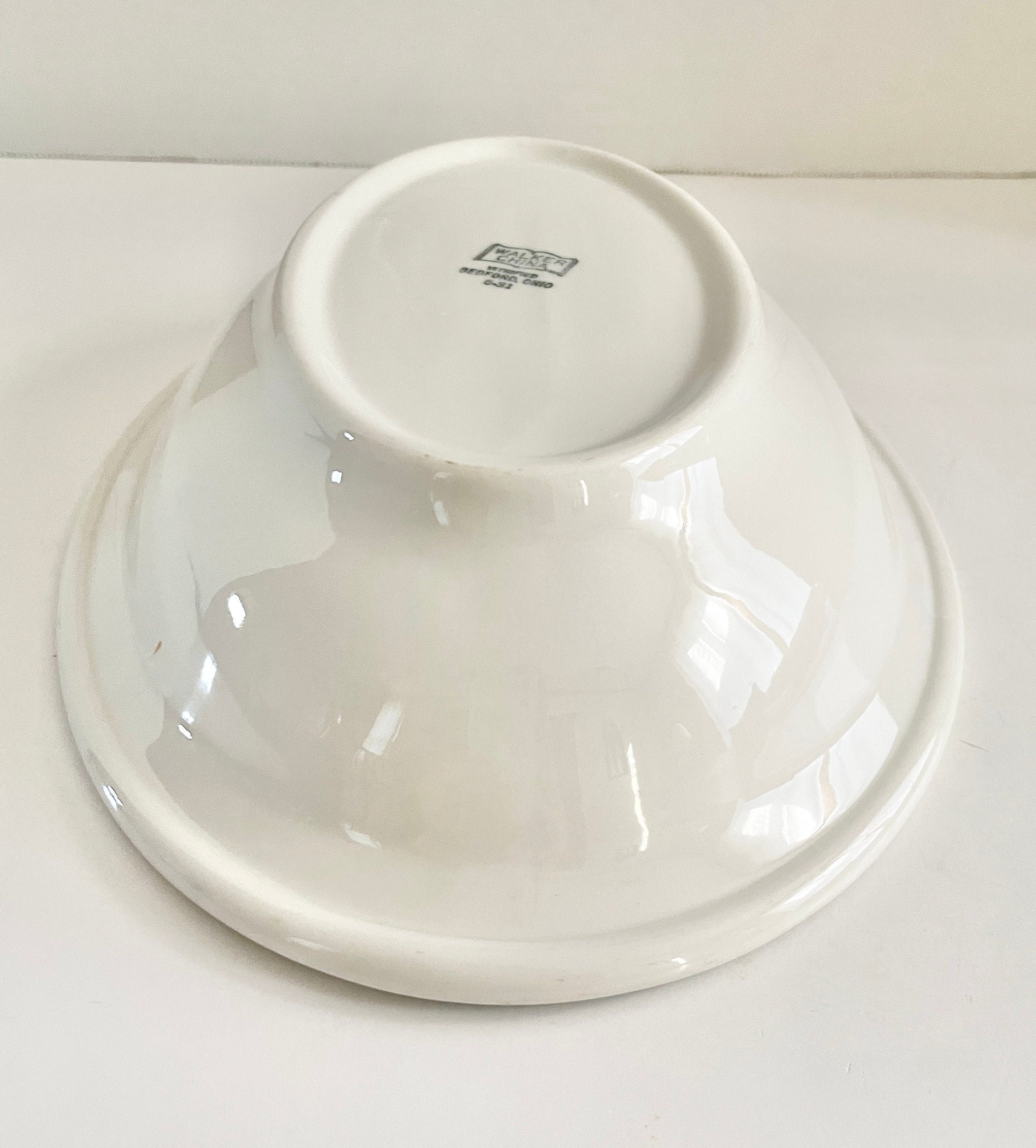 Vintage 1953 Walker China Restaurant Ware Green and White Oval Etsy