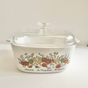 Vintage Corning Ware Spice of Life Quart Square Casserole With