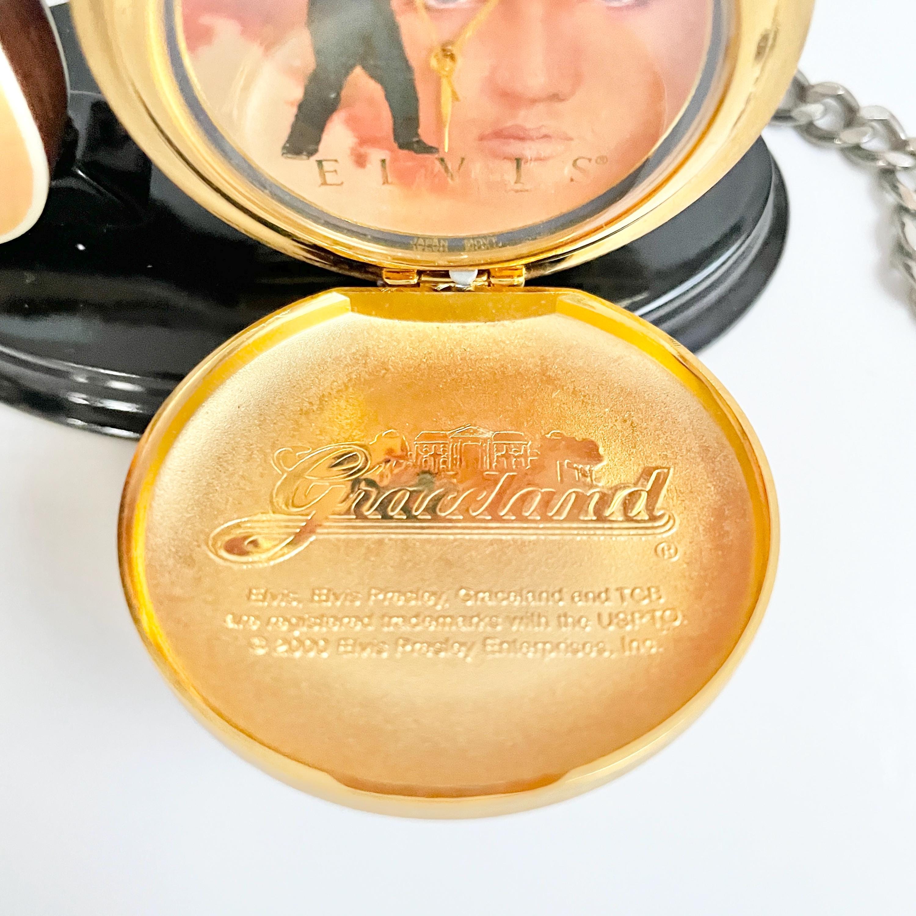 Vintage Franklin Mint Elvis Presley Collectors Pocket Watch With