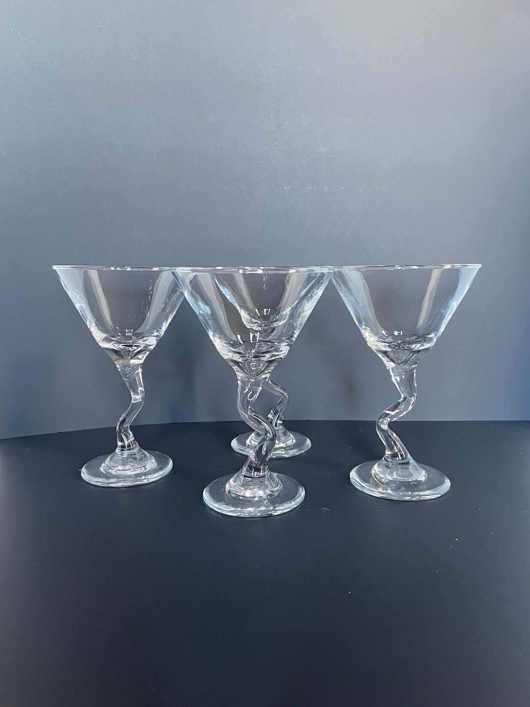 Vintage Zstem Martini Glasses Set of 4 Etsy