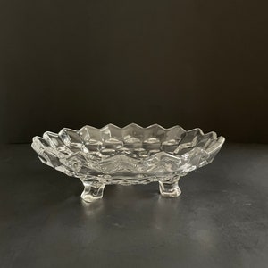 Vintage Fostoria American Clear Bon Bon Candy Trinket Dish