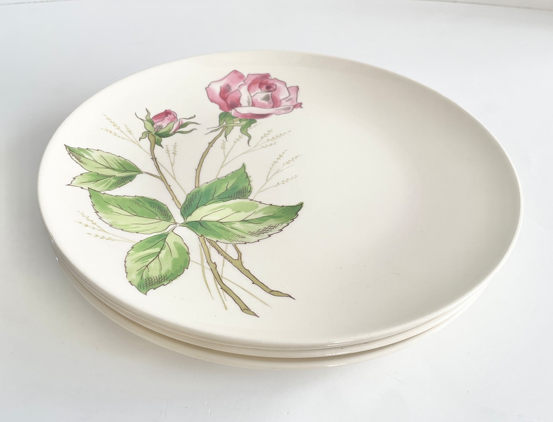Vintage Knowles Tea Rose Dinner Plates Set of 4 - Etsy