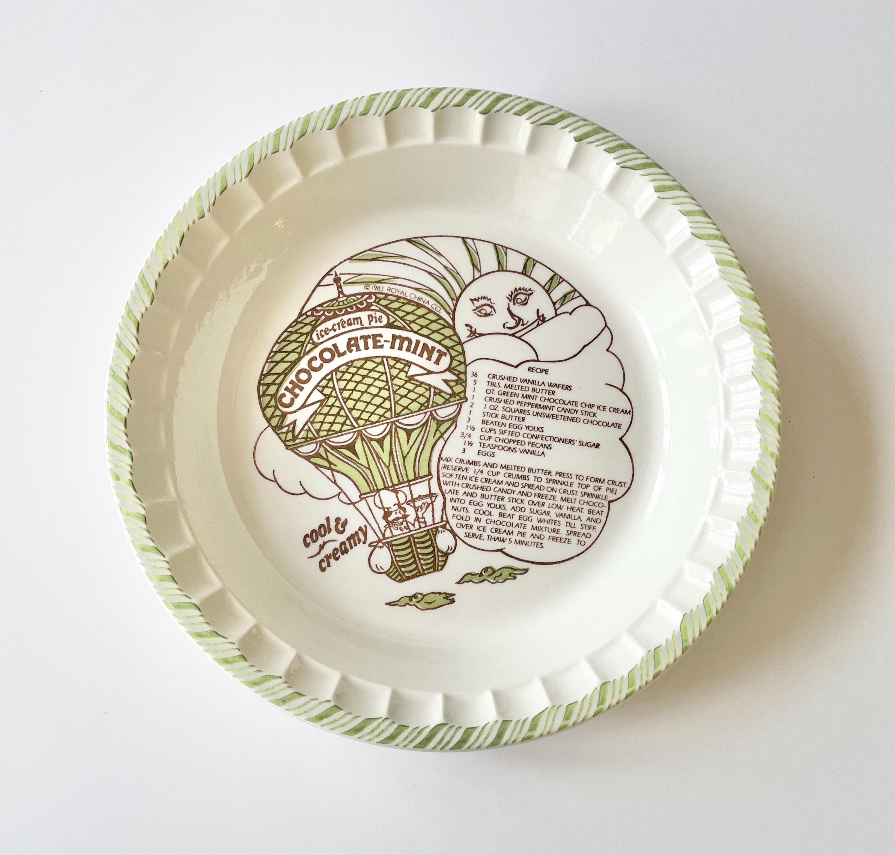 Vintage Royal China Country Harvest Chocolate Mint Ice-cream Pie