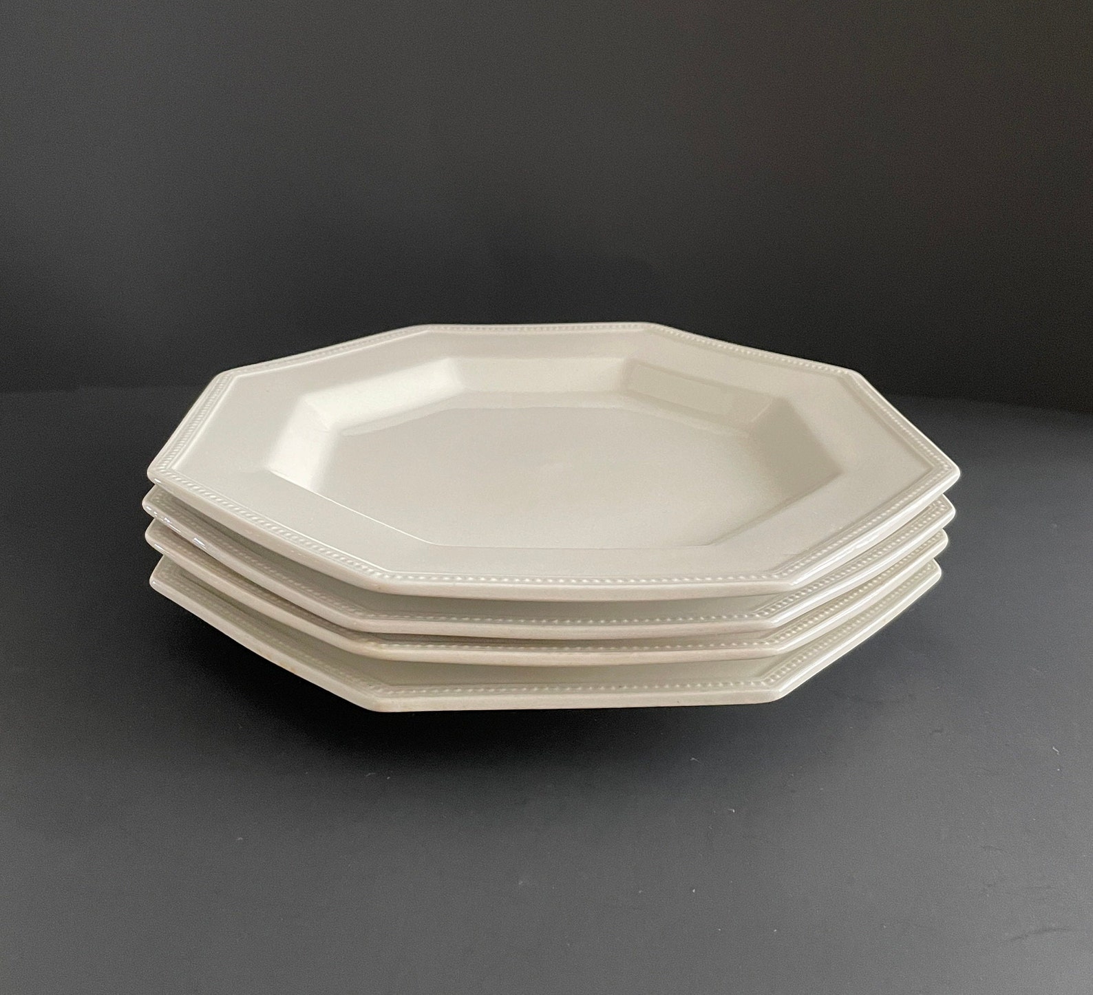 Vintage Johnson Brothers Heritage White Dinner Plates Set of 4