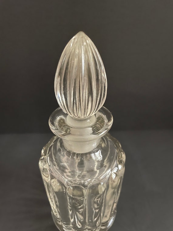 Vintage Clear Glass Perfume Bottle Decanter With Stop… Gem