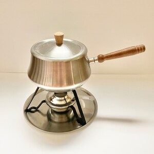 Vintage Stainless Steel Party Fondue Set (No Forks)