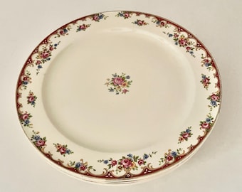 Vintage Edwin Knowles China KNO382 Hostess Shape Dinner Plates Set