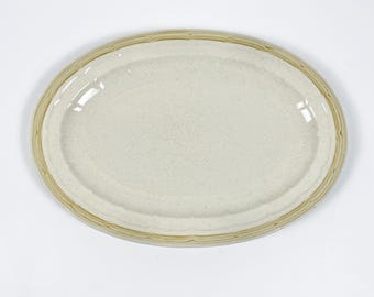 Vintage Crown Manor Desert Winds Handpainted Stoneware 15" Oval Serving Platter