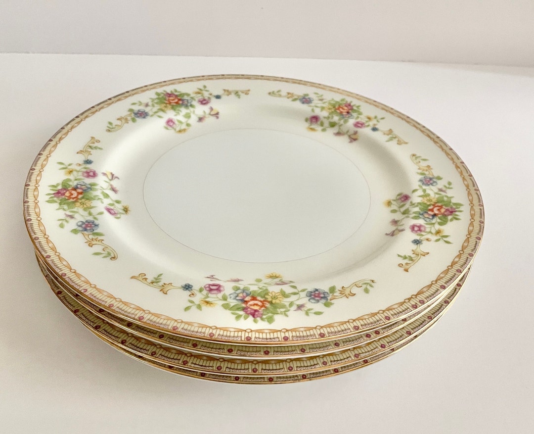 Vintage National China Patricia Dinner Plates - Etsy