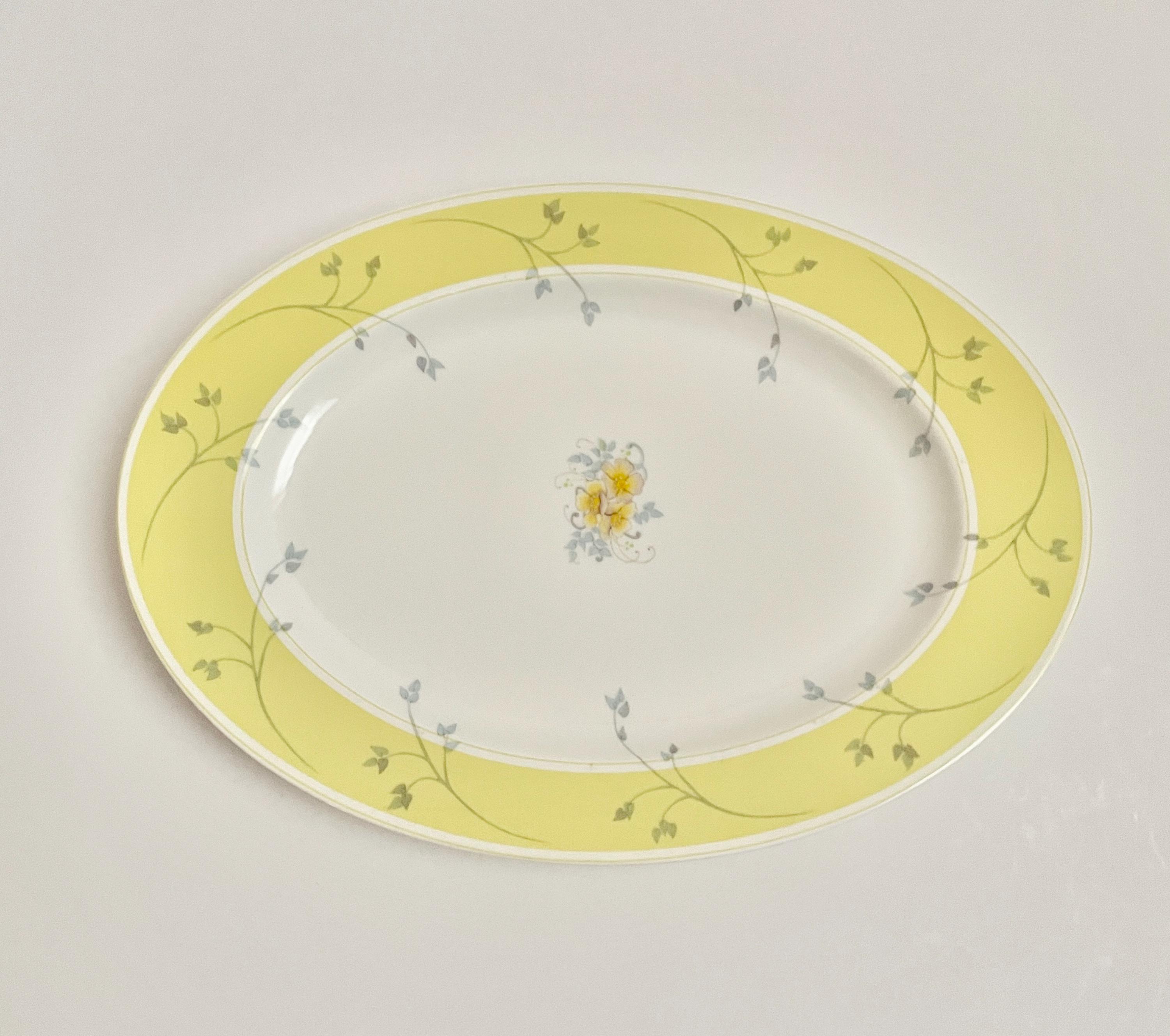 Vintage Mikasa Caress Bone China 12" Oval Serving Platter