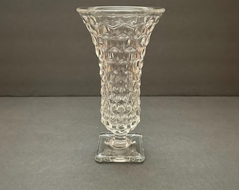 Jarrón de flores vintage americano Fotoria transparente con base cuadrada