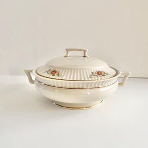 Vintage Lenox Temple Blossom Round Covered Vegetable Serving Bowl