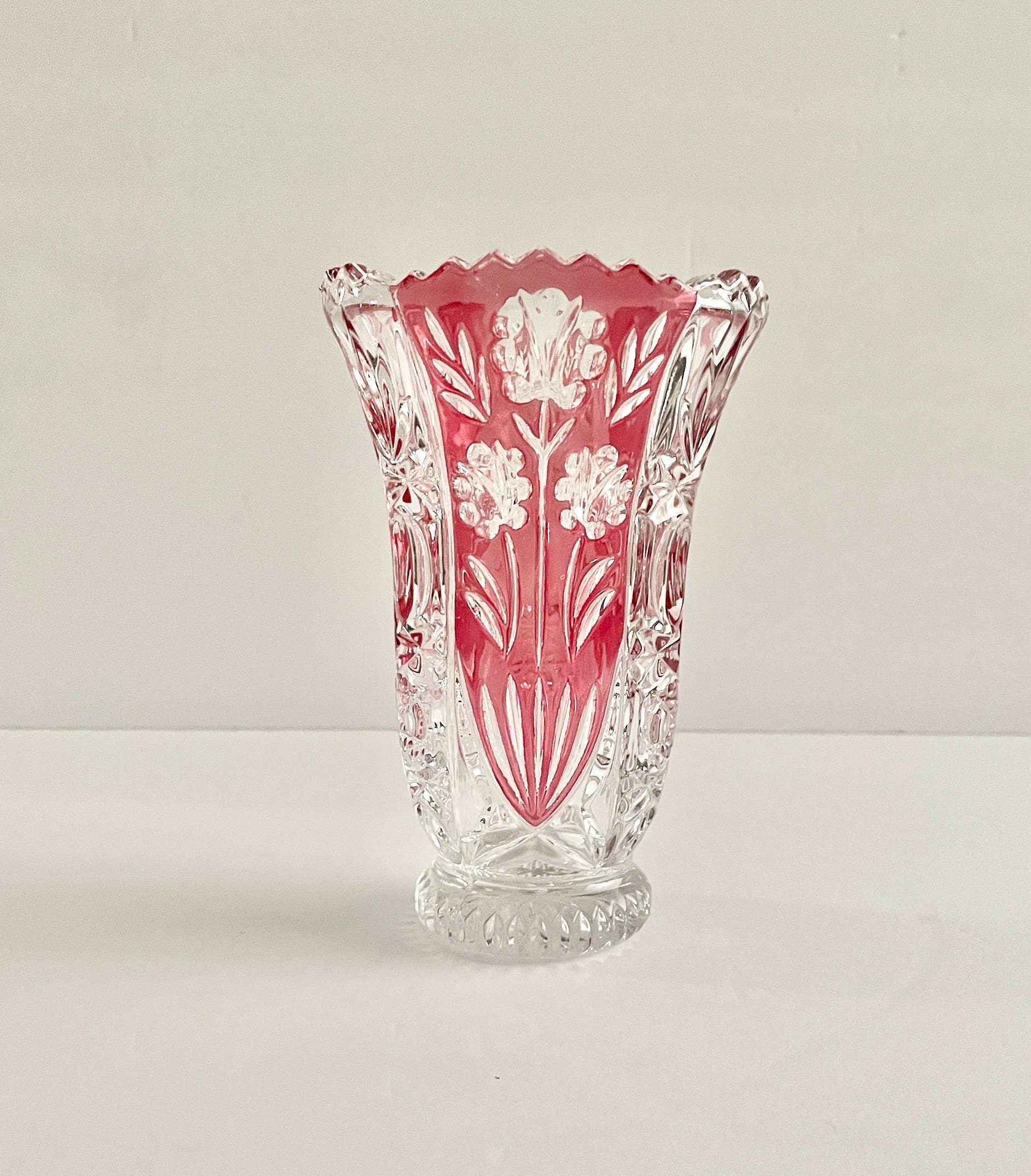 ドイツ製　Anna Hutte BLEIKRISTALL　クリスタル　ガラス花瓶 ドイツ製 Anna Hutte BLEIKRISTALL クリスタル ガラス花瓶の通販