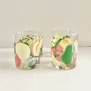 Vintage Culver Fruitful Double Old Fashioned Glasses Set of 4