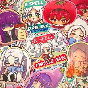 Beyond Journey&#39;s End - Sousou no Frieren Stickers || Frieren | Fern | Stark || 2&quot; Waterproof Vinyl || Laptop phone decal