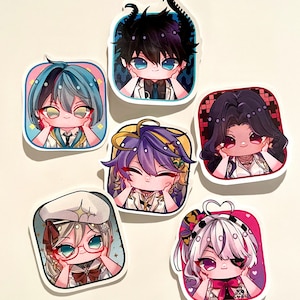 NIJISANJI EN ILUNA Squishy Cheeks Stickers || Maria | Kyo | Aia | Aster | Scarle | Ren || 2 x 2 Waterproof Vinyl || Laptop phone decal