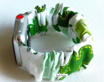 St Patrick's Day Scrunchies Apple Band  Custom size Watch Band  Scrunchy Apple Watch Wrist Band  Green Wrist Band   Scrunchies Watch Band