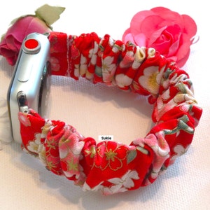 The Orient Express Collection Fitbit Versa 2 Watch Band/Scrunchies Watch Band/Stretchy Watch Band/Custom Size Band | Elastic Watch Band