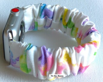 Scrunchies Apple Watch Band  Easter Holiday Collection Custom Fit Size Stretchy Wrist Loops