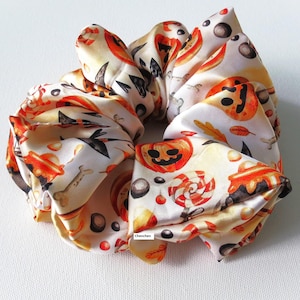 Spooktacular Ghoulish Halloween XXL Scrunchies   Scrunchies Long Hair Ties  Bat Skull Elastic Ties   Scrunchies  Hair Bun Wrap   Scrunchies