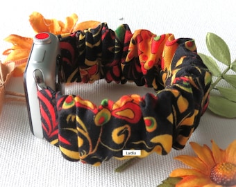 Scrunchies Apple Watch Band  Fall Autumn Holiday Pattern  Custom Size Fit Stretchy Wrist Band