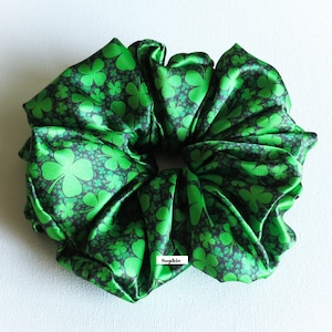 St. Patrick Days  XXL Scrunchies   Scrunchy Hair Ties   Long Hair Ties  Buns Hair Wraps   Hair Accessories   Pony Tail Elastic Hair Ties