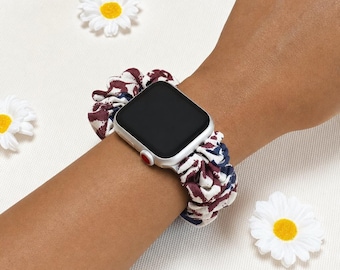 Scrunchies Apple Watch Band  July 4th Collection Custom Size to Fit Your Wrist