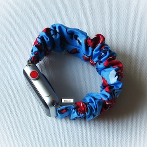 FITBIT VERSA 2 Scrunchies Watch Band July 4th Collection Holiday Pattern Stretchy Wrist Loops Custom Fit Dixie