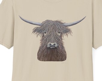 Highland Cow Painting T-Shirt