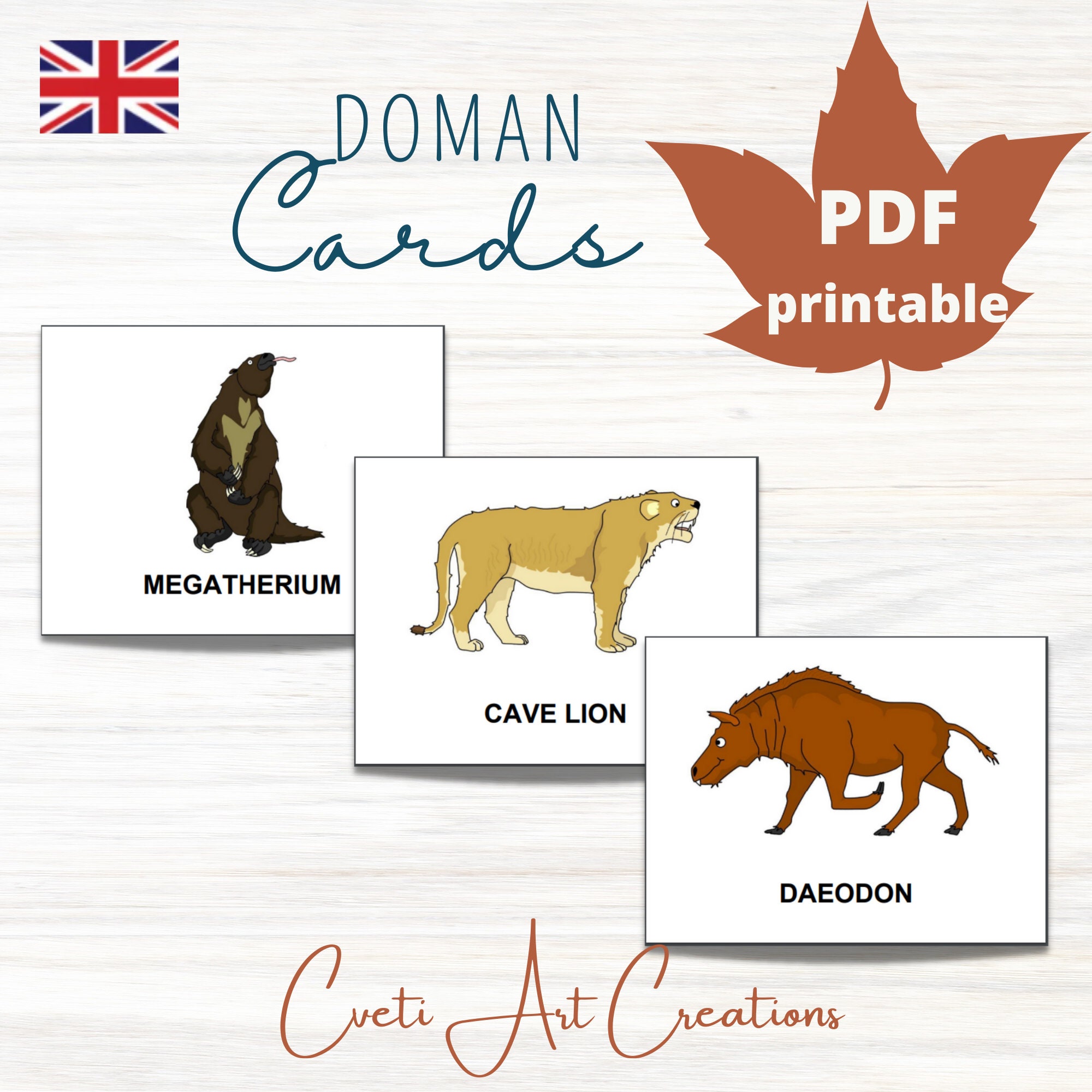 ICE AGE ANIMALS Card Material 10 Montessori Nomenclature - Etsy ICE AGE ANIMALS Card Material 10 Montessori Nomenclature - Etsy