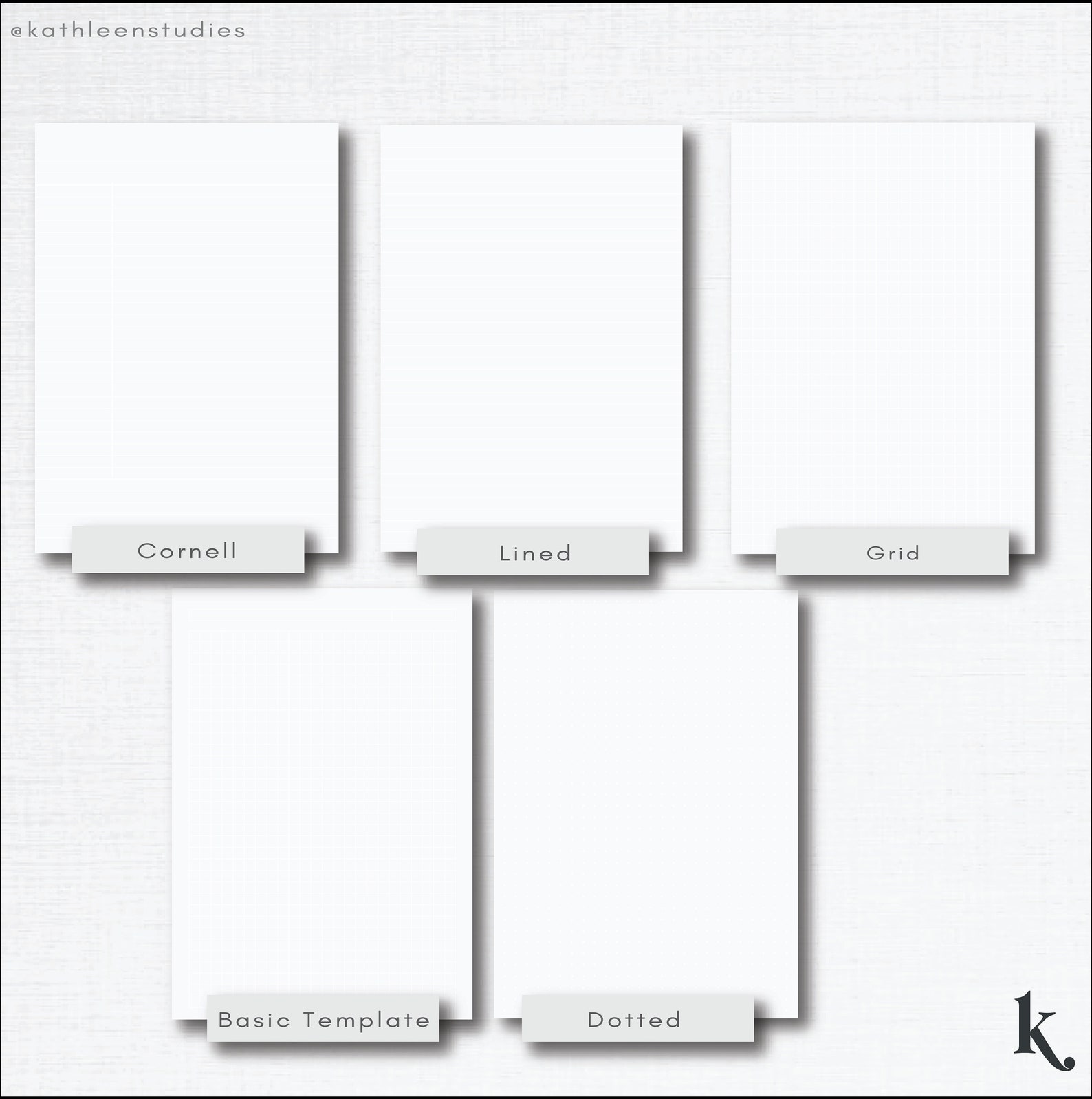 White Lined Paper Digital Notes iPad Notes Grid Paper, Lined Paper, Dot