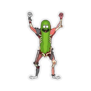 Rick Pickle Brine-Fueled Adventures: The Pickle Perplexity Kiss-Cut-Aufkleber