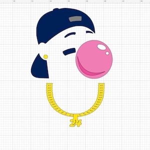 Vintage Baseball Legend Bubble Art - Digital Files for Collectors, Instant Download - PNG, SVG, PSD for Baseball Enthusiasts