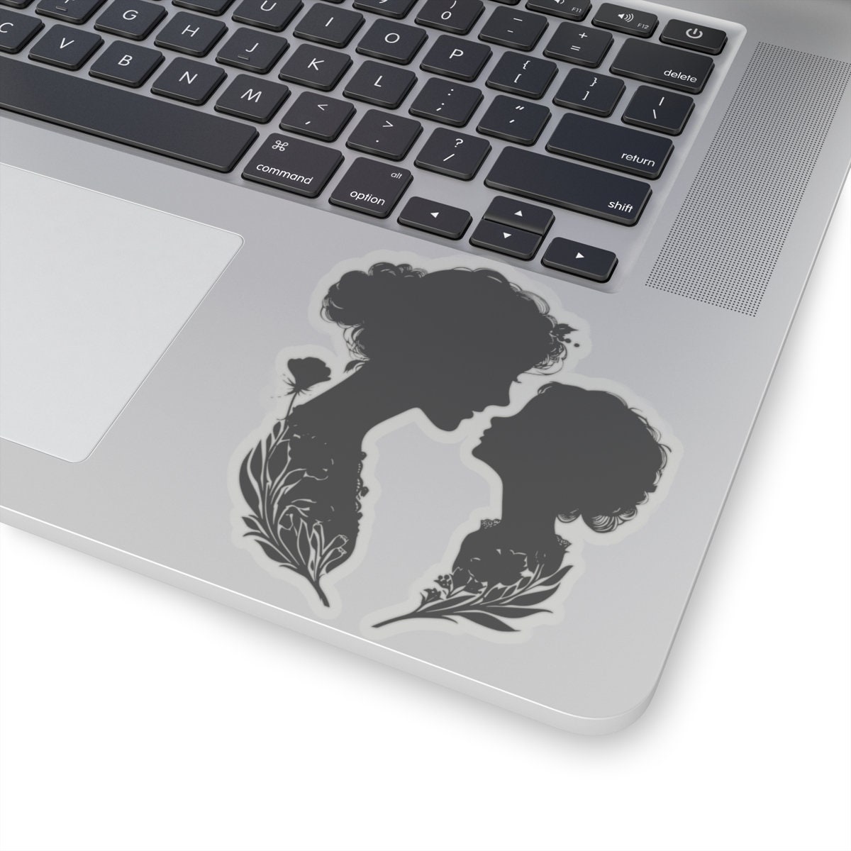 Mother and Daughter Silhouette Kiss-cut Stickers - Etsy