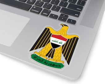 Pegatinas Troqueladas Emblema de Irak, símbolo del águila de Irak