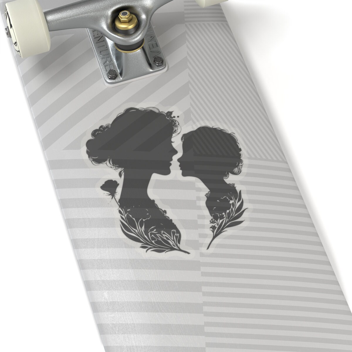 Mother and Daughter Silhouette Kiss-cut Stickers - Etsy