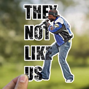 Bold &#39;They Not Like Us&#39; Kiss-Cut Stickers for Music Lovers, Laptop Decor, Gift for Friends, Customizable, Unique Art