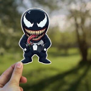 モンスターキャラクターのキスカットステッカー、かわいくても凶暴な漫画の生き物のデカール、ラップトップデカール、プランナーステッカー、ウォーターボトルラベル、