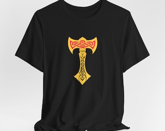T-shirt Noir Motif "Celtic Thor's Marteau" Petit, Taille S - Neuf Sans étiquettes