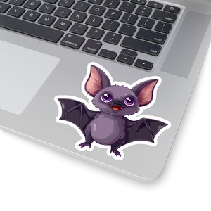Sticker schattige babyvleermuis - schattige cartoon vleermuis voor kinderen en kus-cut stickers voor Halloween