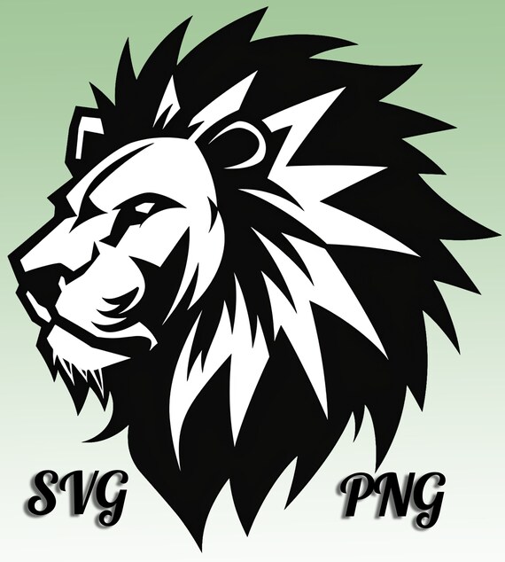 Lion Head SVG and PNG - Clean Cut Digital Art for Cricut, Ideal