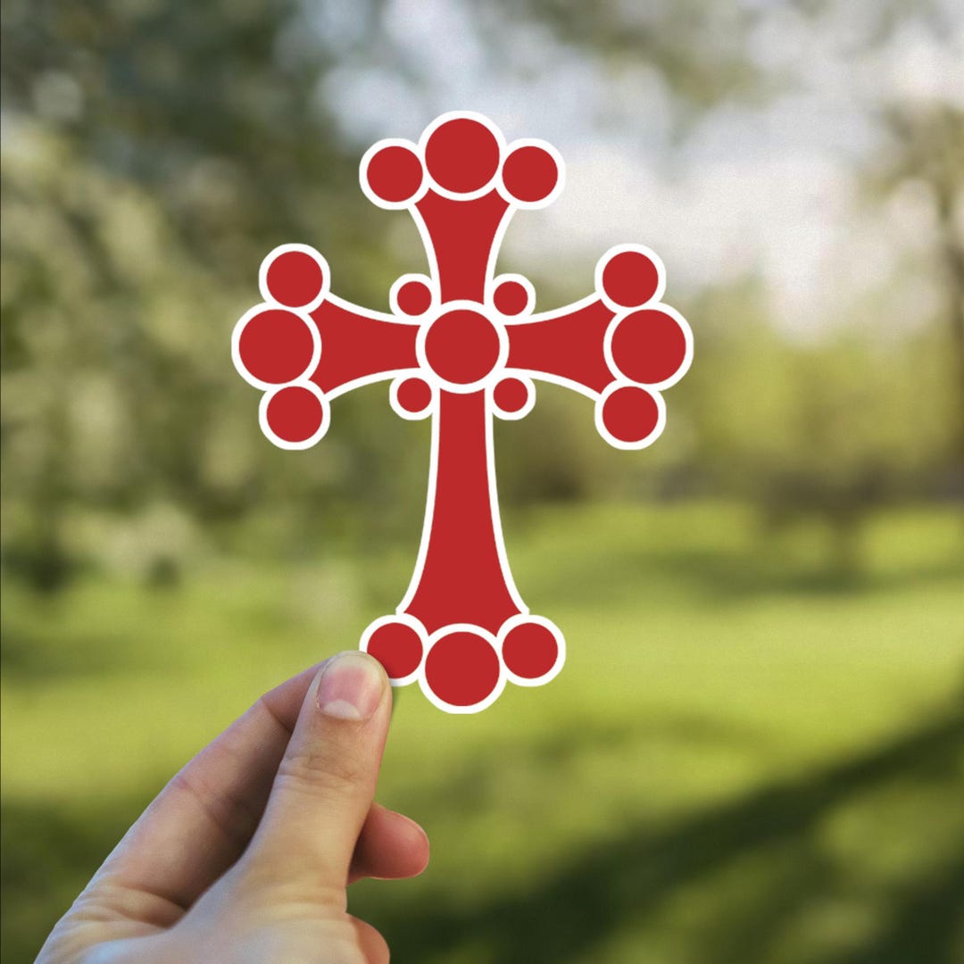 Chaldean Cross Stickers, Faith and Heritage Decals, Religious Symbol ...