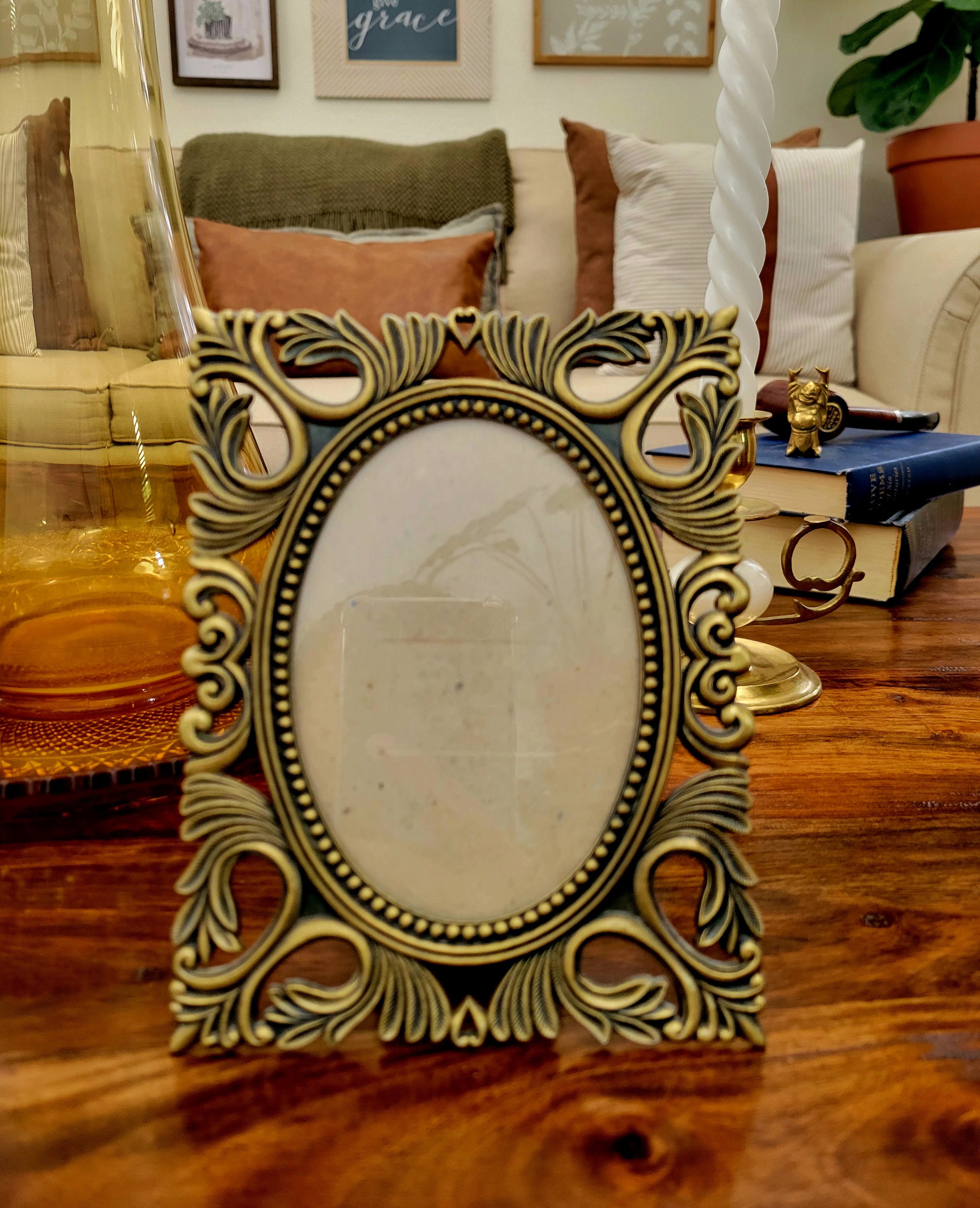 Vintage Ornate Metal Picture Frames/ Brass Picture Frames/ Etsy